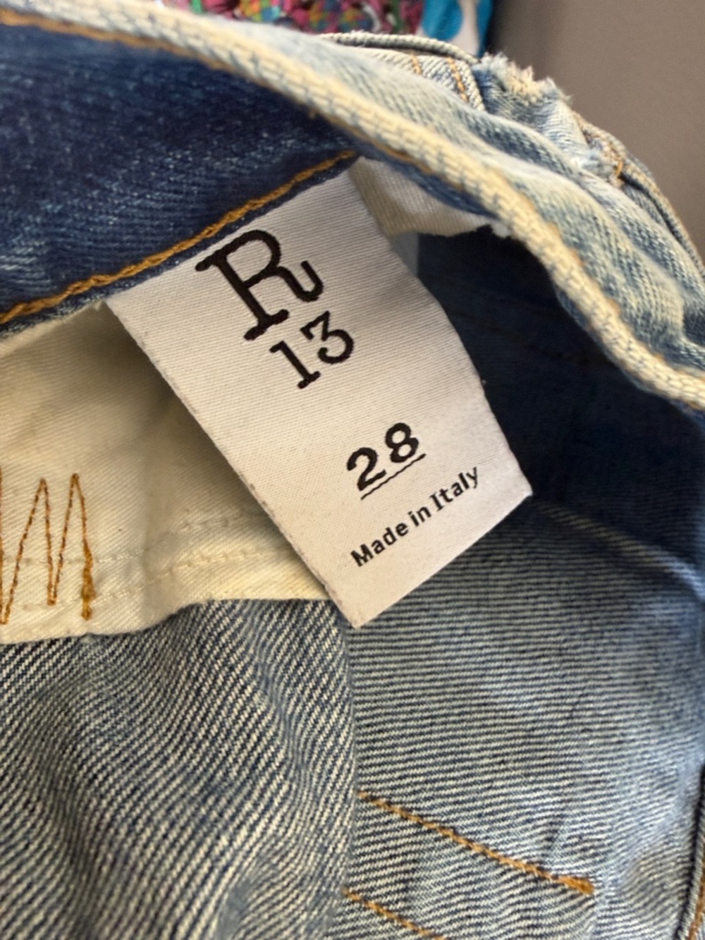 R13 Tailored Drop Jeans in Bain Size 28 - Picture 12 of 16